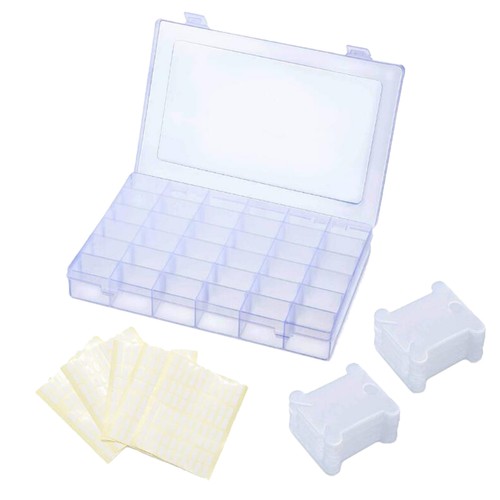 acituna 106 in 1 Floss Bobbin Stickers Thread Tool Storage Box Complete Sewing - Picture 4 of 7