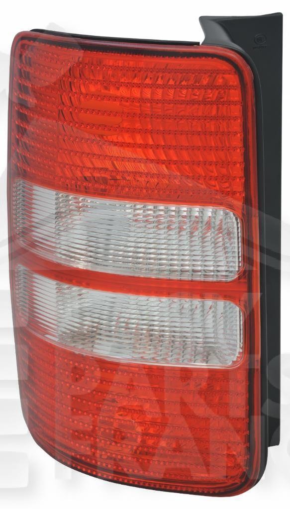 Feu arrière-gauche rouge et blanc pour Volkswagen Caddy Multispace de 2010 à 2015