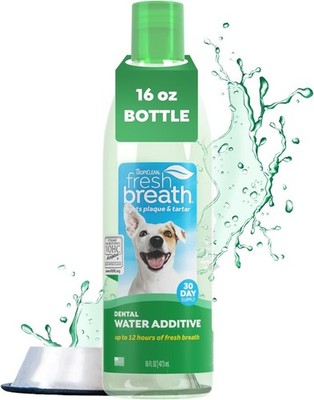 TropiClean Fresh Breath Water Additive for Dogs, 16oz
