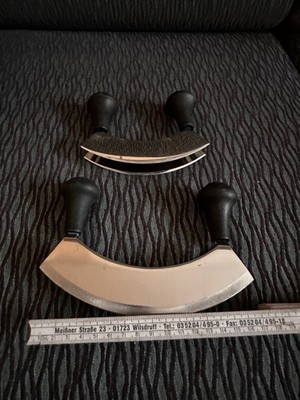 2 Wiegemesser Kräutermesser Hackmesser Messer EDELSTAHL Groß und klein