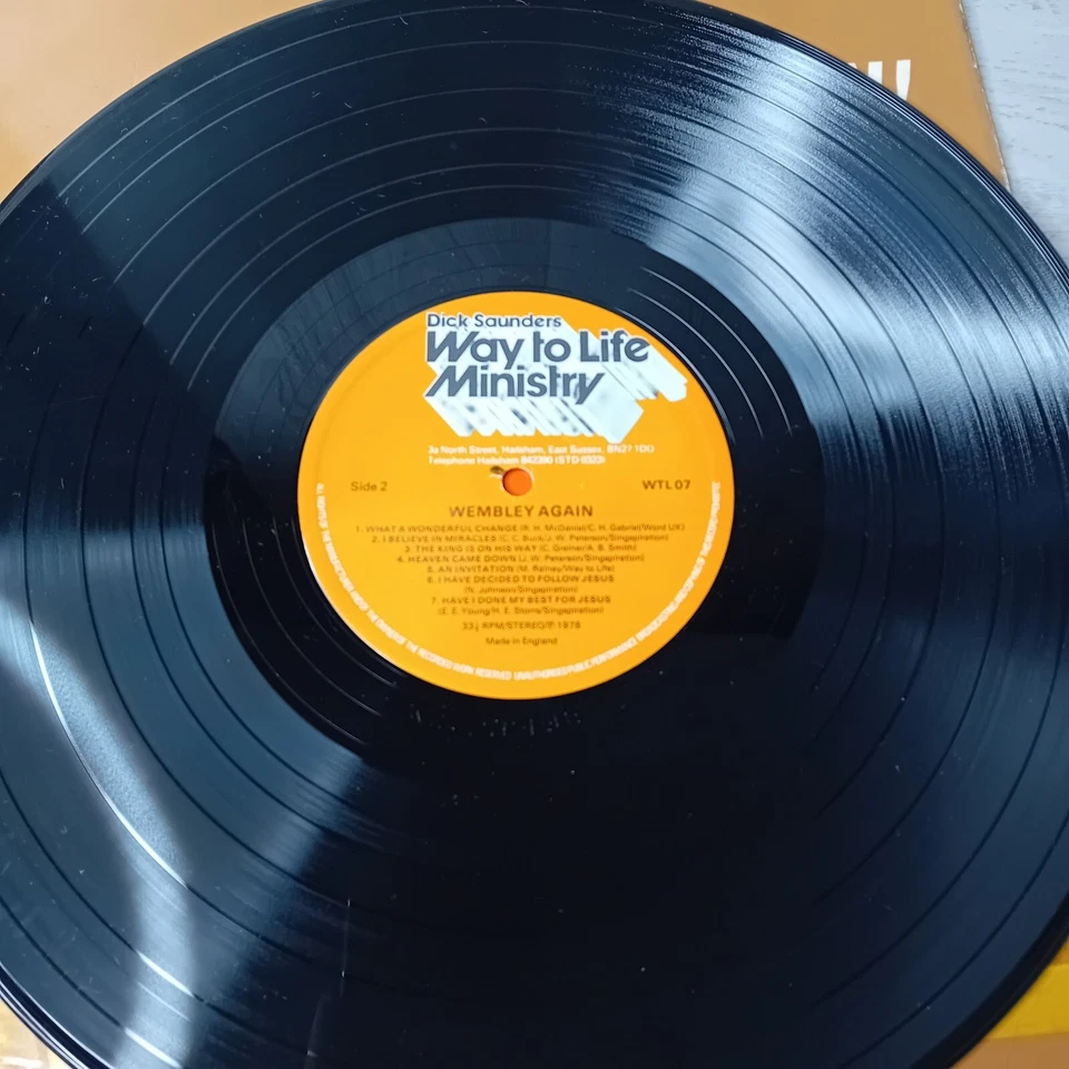 WAY TO LIFE TEAM LP DICK SAUNDERS Music Vinyl LP Record - Rare Retro Music 1976 - Image 3 of 3