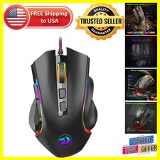 Classic Black M602 Gaming Mouse: Ergonomic, 9 Programmable Buttons, RGB Options
