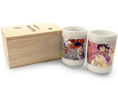 Okami Okamiden Heat-Sensitive Teacup Set Amaterasu, Chibiterasu and Kuni 683