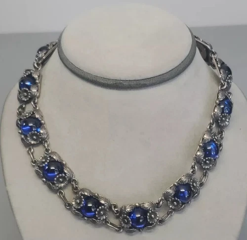 Niels-Erik From 925 Silver Mid Century Daisy Floral Halo Necklace Denmark 79.6g