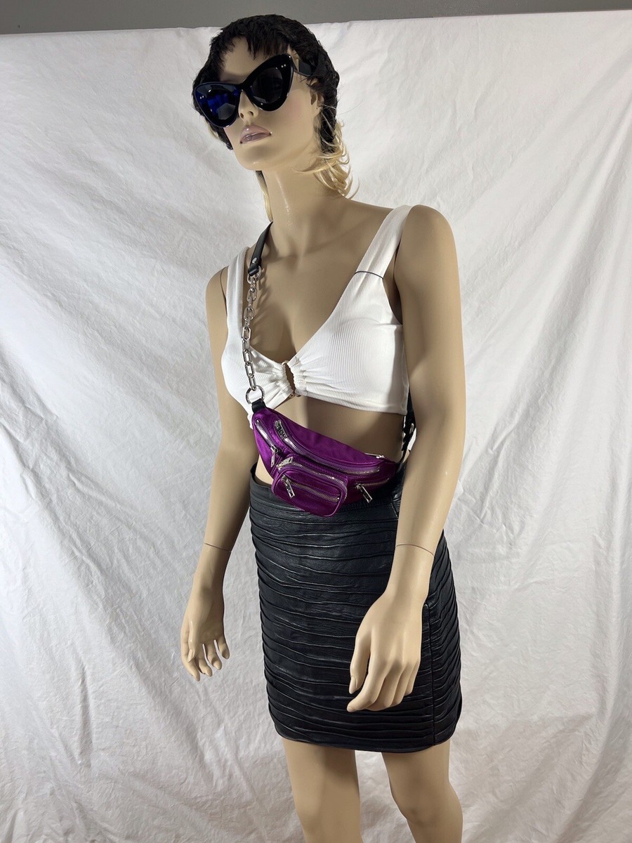 ALEXANDER WANG Purple Satin and Leather Women's Crossbody Bag | eBay
