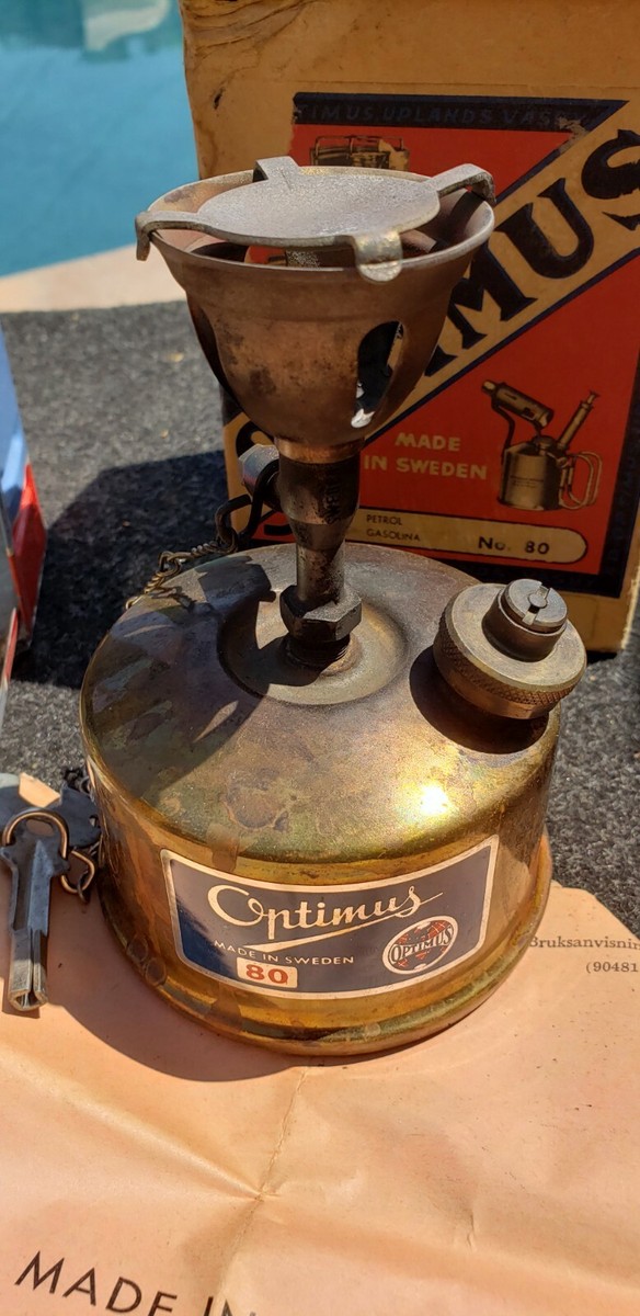 Vintage Genuine Optimus 80 Sweden Made Collectible Camping Stove