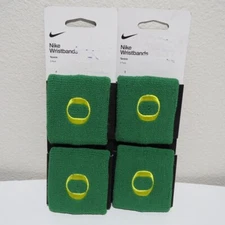 LOT of 2 Nike Oregon Ducks Team Issue Green Yellow Wristbands