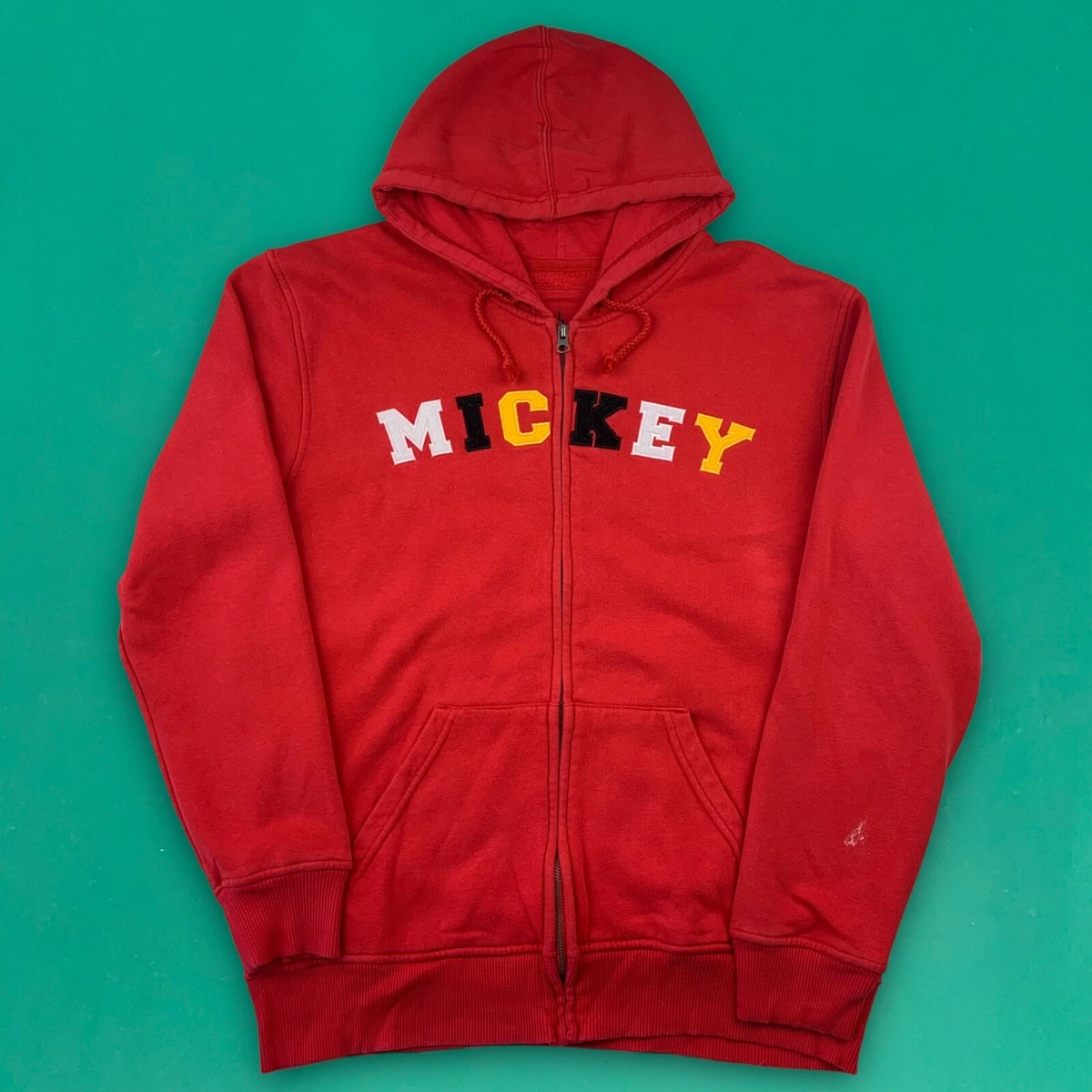 Disneyland Paris Embroidered Spellout Mickey Mouse Full Zip Disney