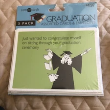 Graduation Assorted Cards & Envelopes 5 pack New