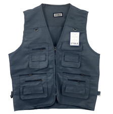 Mens Waistcoat Vest Utility Multi Pocket Workwear Body Warmer Gillet Fisherman