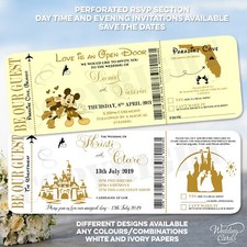 Disney Wedding Invites Invitations Disneyland World Save the date Mickey Minney