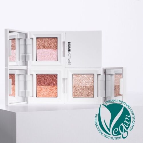 BIOME ACTIVATE Duo Glitter Eye Shadow 1.8g #Radiant Pink VEGAN Eyes Makeup New - Picture 4 of 12