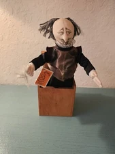 Vintage Jax Hand Crafted Jack In The Box W/Original Hang Tag-Made In Maine