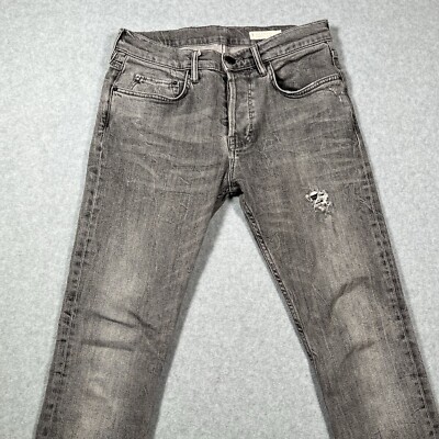 allsaints raveline cigarette jeans All Saints Jeans Men 30x30 Raveline Cigarette Tapered Skinny Distressed  Button