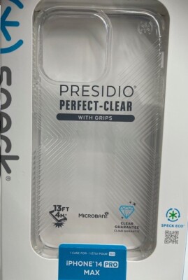SPECK Presidio PERFECT-CLEAR 13 Ft. Drop Tested GRIP Case for iPhone 14 Pro Max