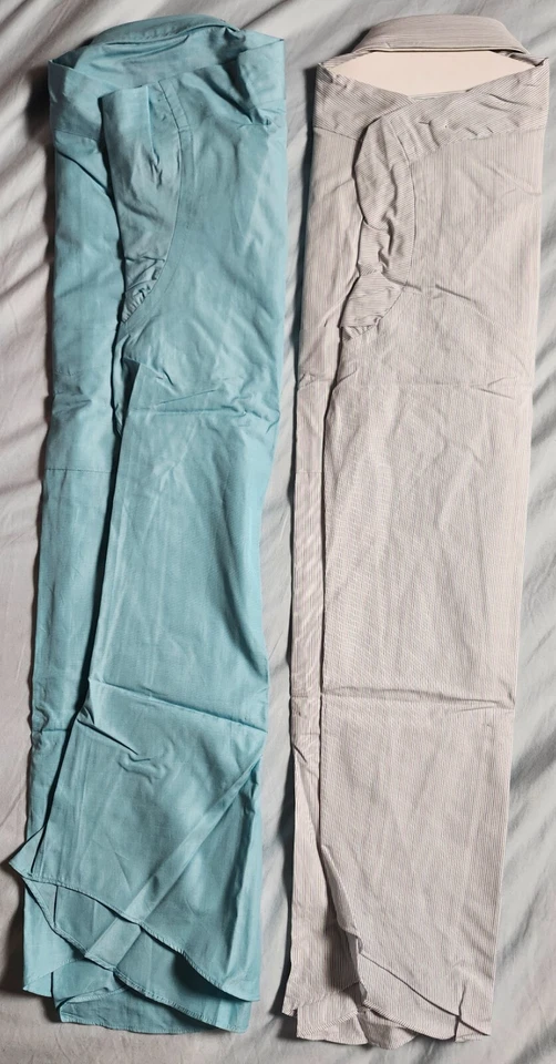 Лот из 2 Faconnable мужской платье рубашки многоцветный размер 4 16R сделано в США хлопок - Изображение 4 из 4