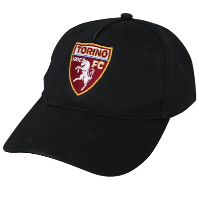 Turin FC Mütze Farbe schwarz mit Visier Offizielles Produkt.