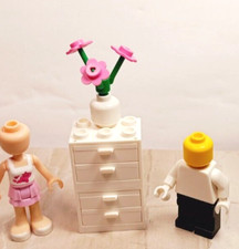 Nuevo LEGO Blanco VESTIDO Florero 4 Cajones Muebles Niñas Niños Unisex Mundo