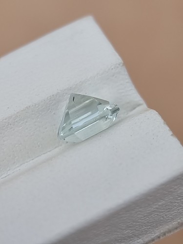 Aquamarine Light Blue Asscher Cut Natural Loose Faceted Untreated Unheated - Picture 4 of 5