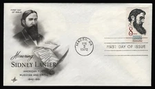 #1446 8c Sidney Lanier, Art Craft FDC **ANY 5=FREE SHIPPING**
