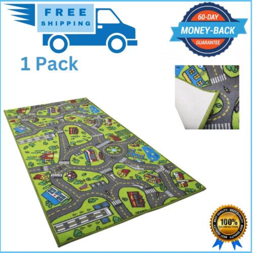 Race Car Track Rug Play Mat For Kids Toddlers Carpet Road Toy Track Floor Medium