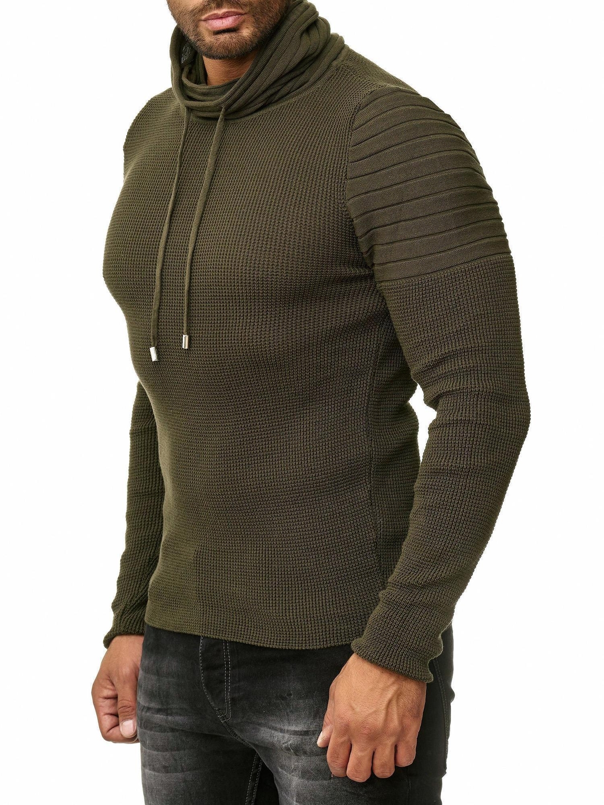 Redbridge Men Knit Sweater Pullover Knit Sweatshirt Turtleneck image 7