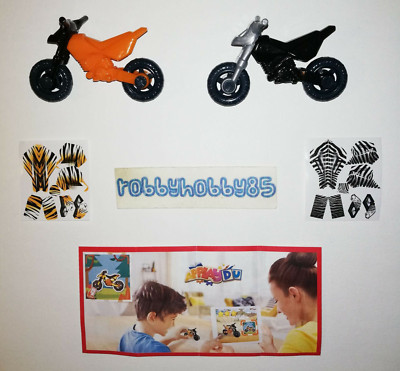 Complete set Motorcycle (VV045 - VV045 A) +2 Bpz Austria kinder Joy 2020/2021