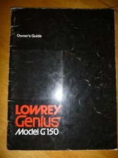 Genuine LOWREY Organ Owner's Manual Genius Series Model G-150