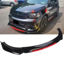 Front Bumper Lip Splitter Spoiler Gloss Black&Red For Dodge Durango 2011-2023