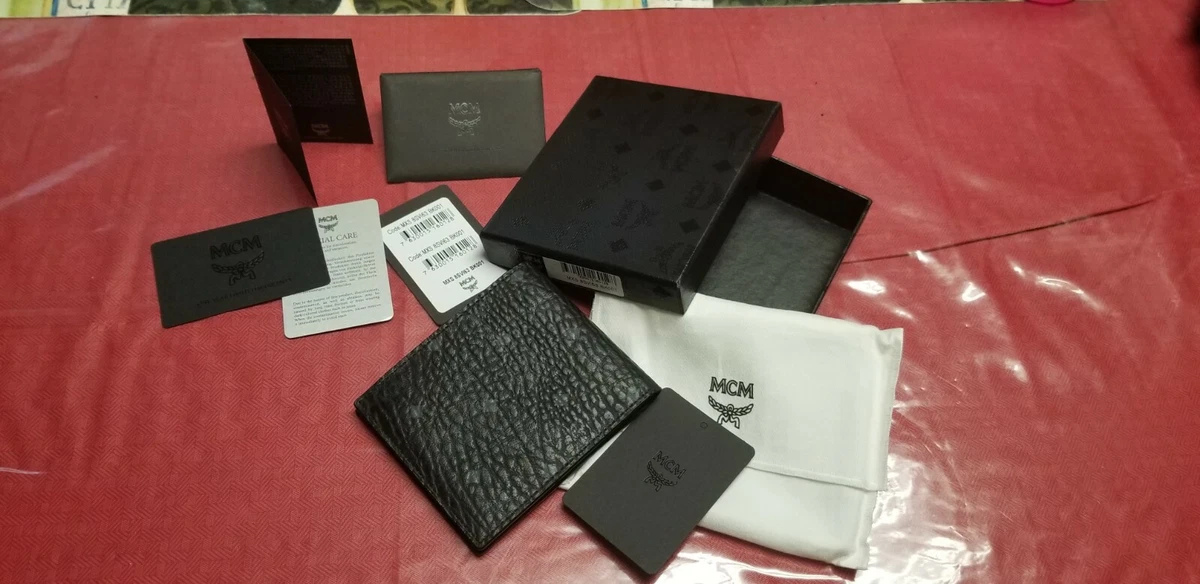 Mcm long wallet hot sale black