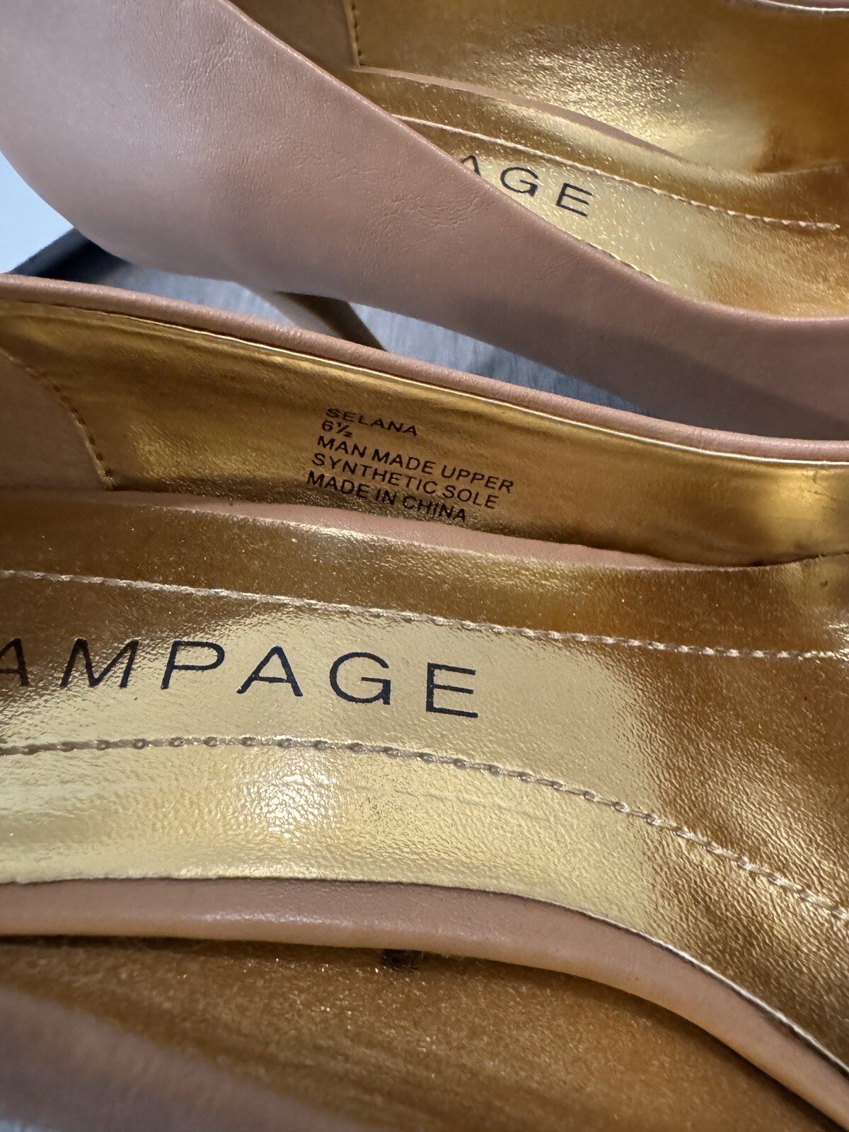 Womens Rampage Nude Taupe Heels Pumps Shoes size