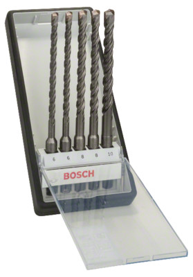 Bosch SDS-plus-5 Hammerbohrerset Ø6/6/8/8/10mm mit Activteq-Zentrierspitze Beton