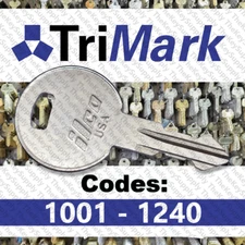 Trimark Lock Key for Camper RV Motorhome Cut to Code 1001 - 1240