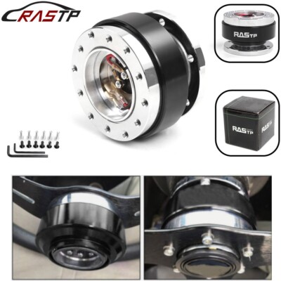 Black Aluminium Car Steering Wheel Quick Release HUB Adapter Snap Off Boss Kit