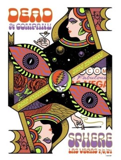 Dead and & Company poster 7/6 2024 Las Vegas Sphere Morning Breath