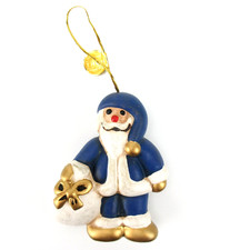 Thun Decorazione Albero di Natale in Ceramica Babbo Natale Pottery Christmas Ornament Italy