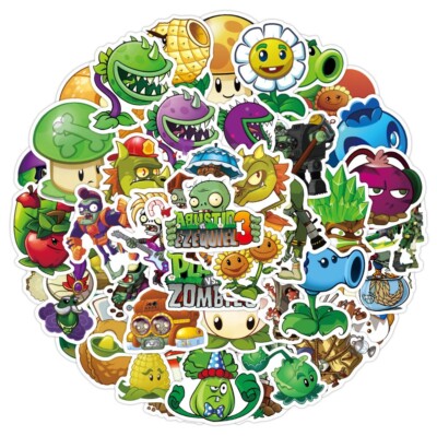 50 Stück Plants vs Zombies PVZ Garden Warfare PS5 Spiel Gitarre Skateboard Aufkleber