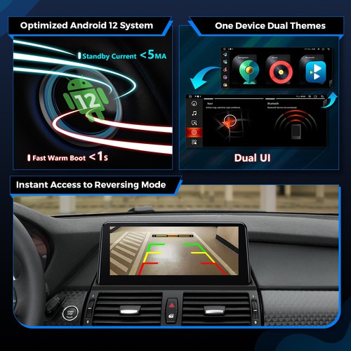 10.25" Android 14 Car GPS Radio Stereo Navi BT For BMW X5 X6 E70 E71 CCC 2007-10 - Picture 7 of 12