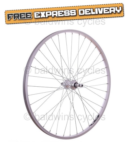 PAIR 26" Mountain Bike / Cycle Wheels With SCREW ON Alloy Hub - Picture 2 of 11