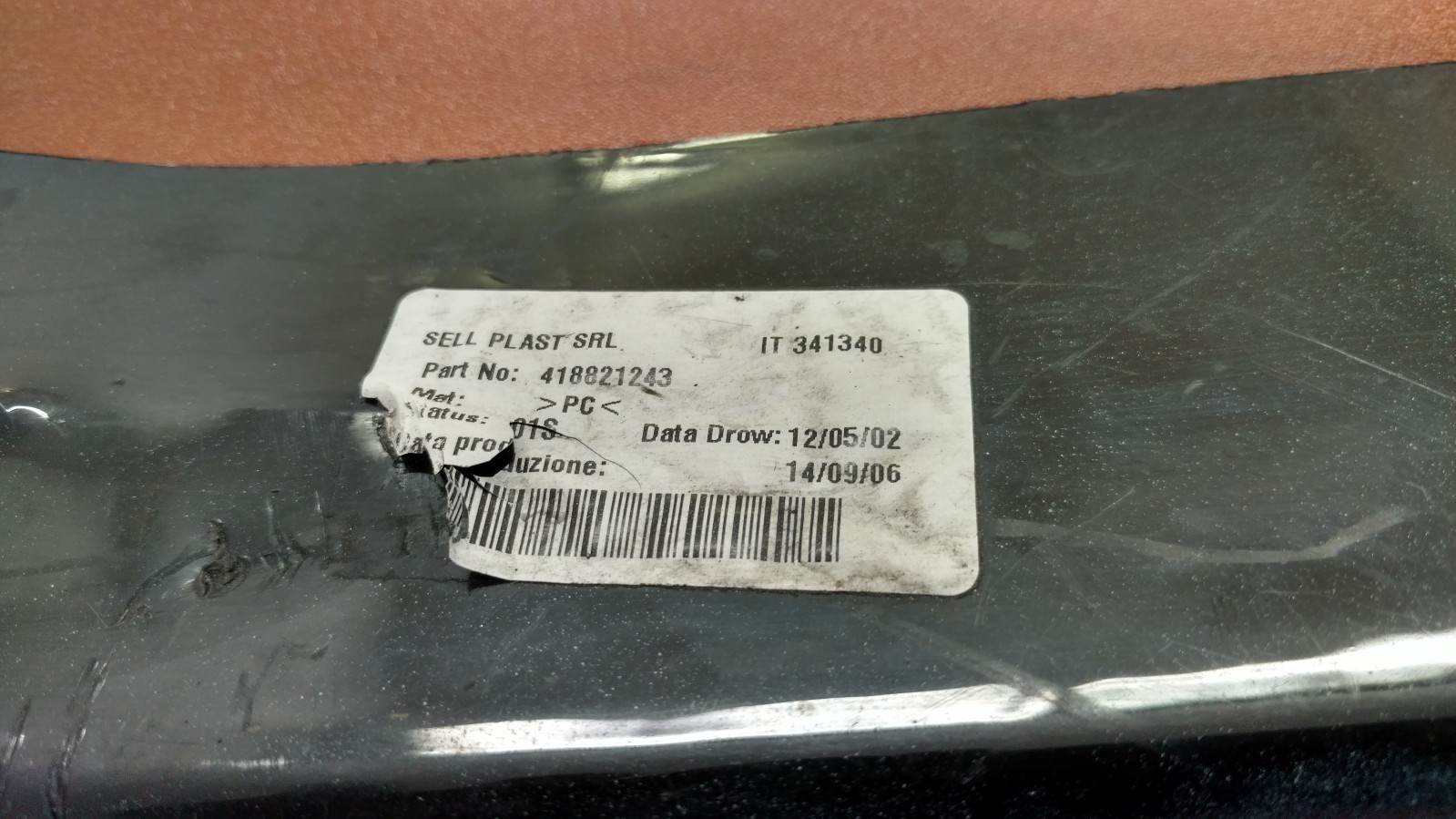 LAMBORGHINI MURCIELAGO WATER RUN CHANNEL OEM 418821243