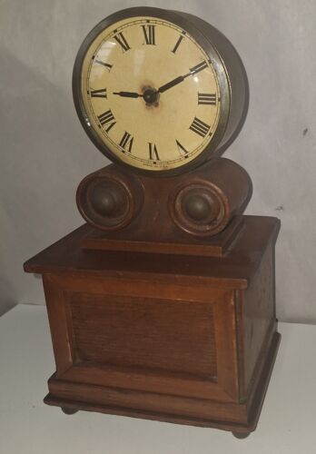 Rare Miniature Antique Wagon Spring Clock By The Burroughs Company Number 53T - Picture 3 of 9