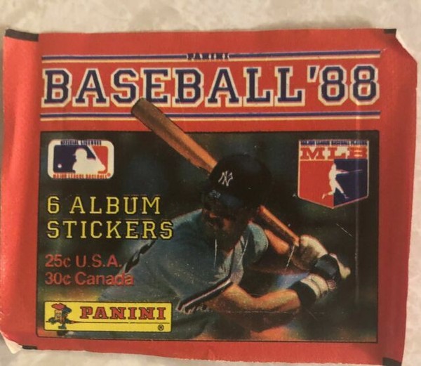 Baseball 1988 Panini 6 Album Stickers 2 Unopened Packs for sale online
