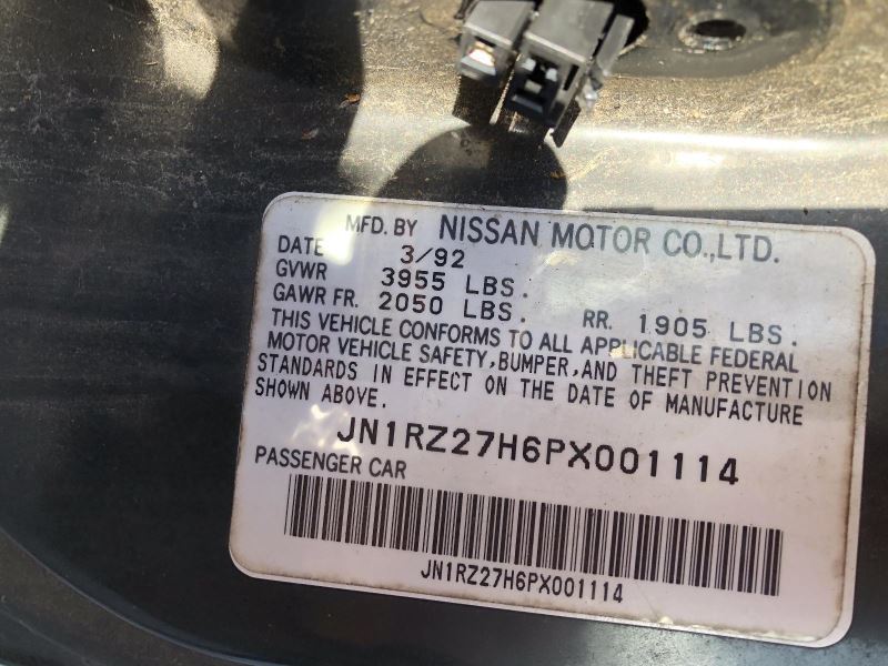 1990-1993 NISSAN 300ZX Z32 CONVERTIBLE THEFT AND LOCKING
