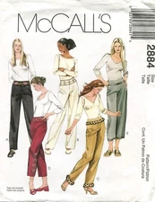 McCalls 2884 Pants Misses Sewing Pattern Uncut