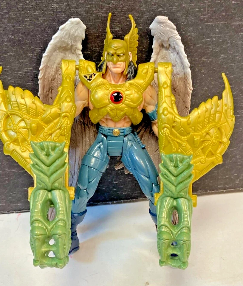 Figura de acción Kenner Total Justice Hawkman 1996 con garras de agarre masivo 100 % Foto 2 de 4