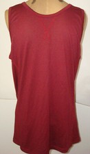 New Mens M NWT Prana Red Rusted Transverse Sleeveless Shirt Recycled Sustainable