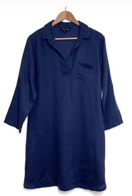 french curve linen dress