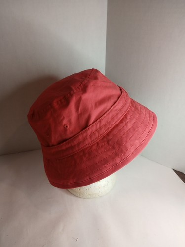 Eddie Bauer Bucket Hat Cap Size L/XL Raspberry Red Outdoor Fishing Hiking Beach - Picture 2 of 7