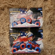 Monster Jam Stars And Stripes JCB Digatron Grave Digger Megalodon El Toro Loco
