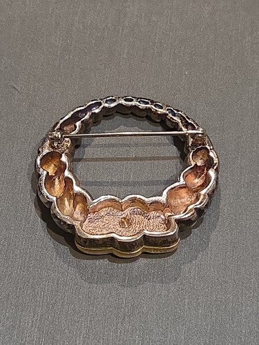 BEAUTIFUL 925 STERLING SILVER 10KT YELLOW GOLD BROOCH 23g - Picture 5 of 9